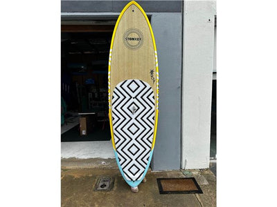 Used - Stonker SUP Carbon Bamboo 9'6 x 32" @ 164L (Blue tail) plus Fanatic paddle