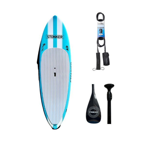 Stonker GT SUP package deal includes paddle, leggy and your choice of board