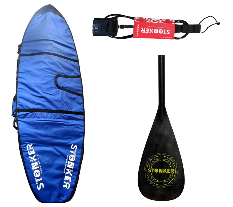 Stonker Carbon Fixed Length Paddle, Board Bag & Leash Package