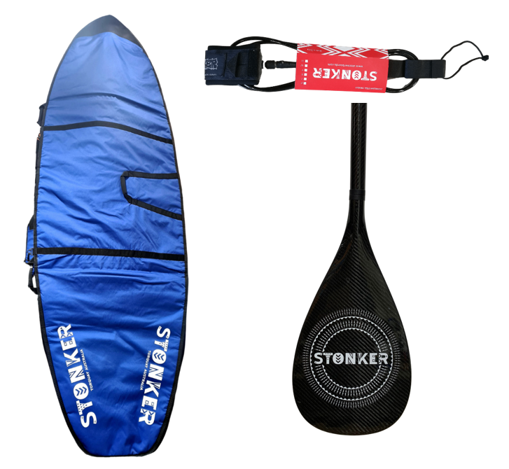 Stonker Fixed Length Paddle, Board Bag & Leash Package
